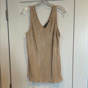New York & Company 7th Avenue Design studio Gold Textured Top. Size medium.